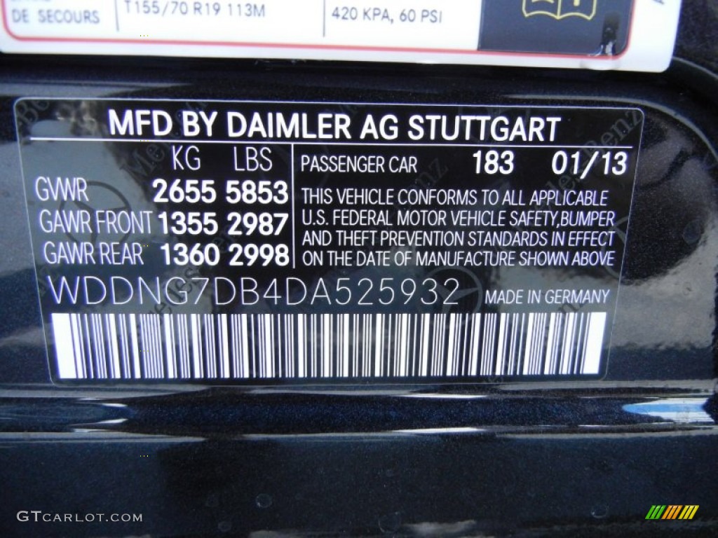 2013 S Color Code 183 for Magnetite Black Metallic Photo #77748003