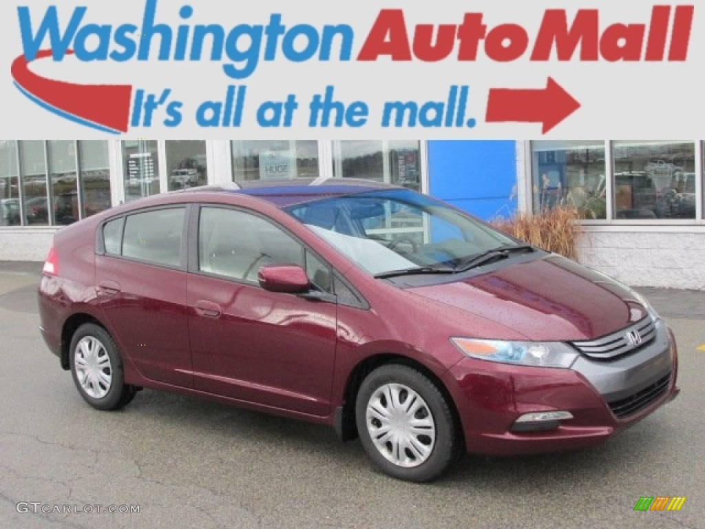 2011 Insight Hybrid LX - Crimson Red Pearl / Gray photo #1