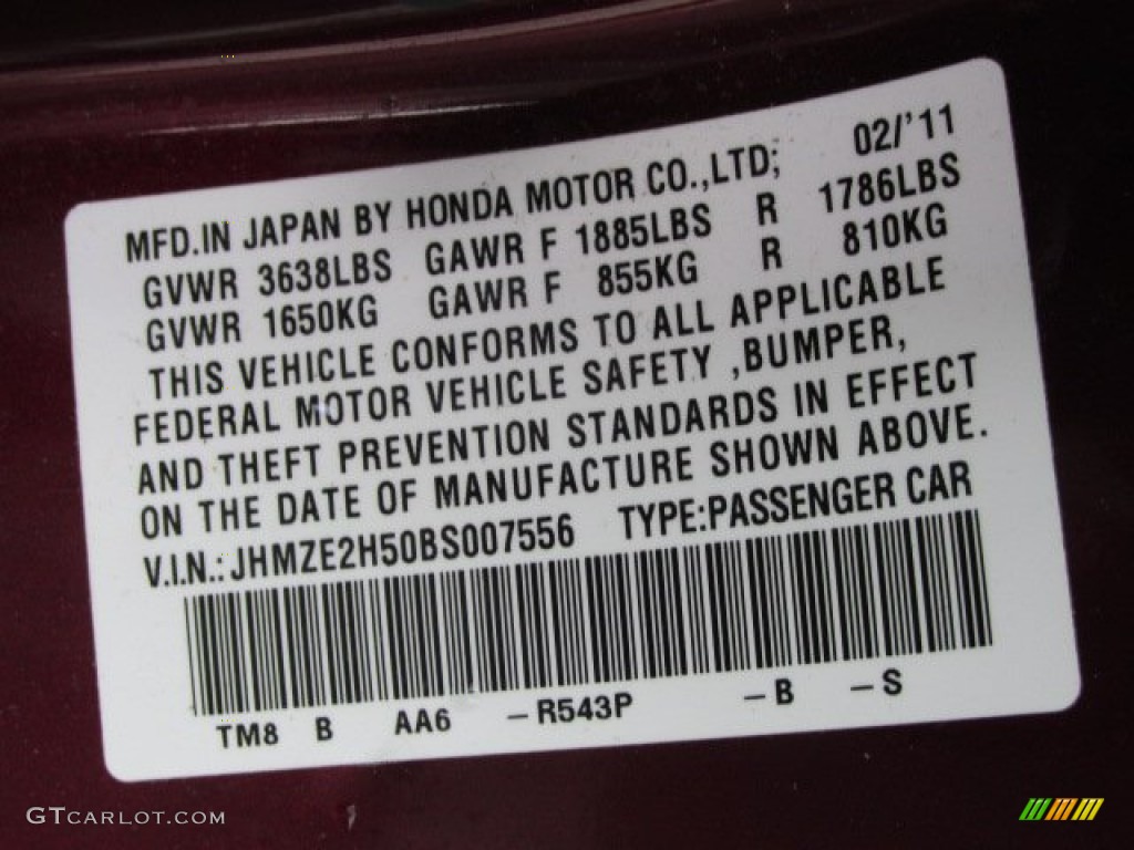 2011 Honda Insight Hybrid LX R543P Photo #77750361