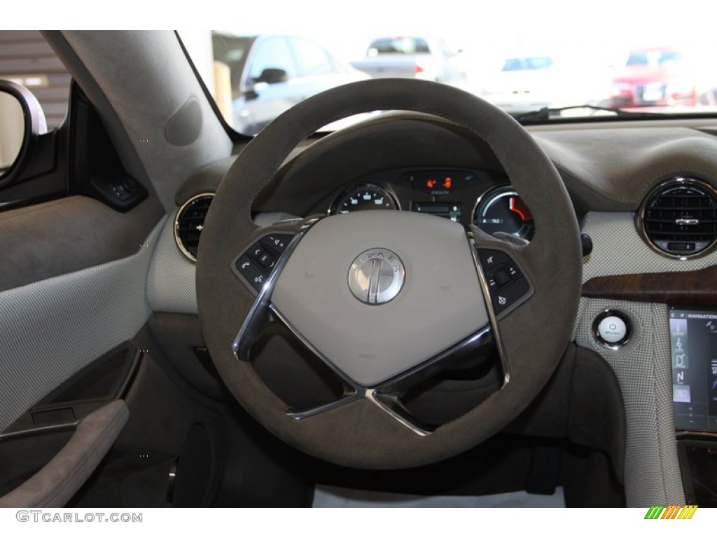2012 Fisker Karma EcoChic Earth Tri-Tone Steering Wheel Photo #77751037