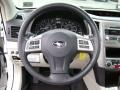 Warm Ivory 2012 Subaru Outback 2.5i Steering Wheel
