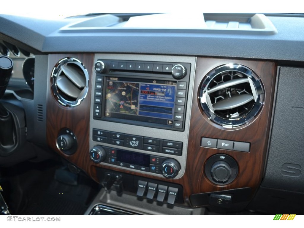 2012 Ford F250 Super Duty Lariat Crew Cab 4x4 Controls Photo #77753646