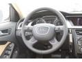 2013 Audi A4 Velvet Beige/Black Interior Steering Wheel Photo