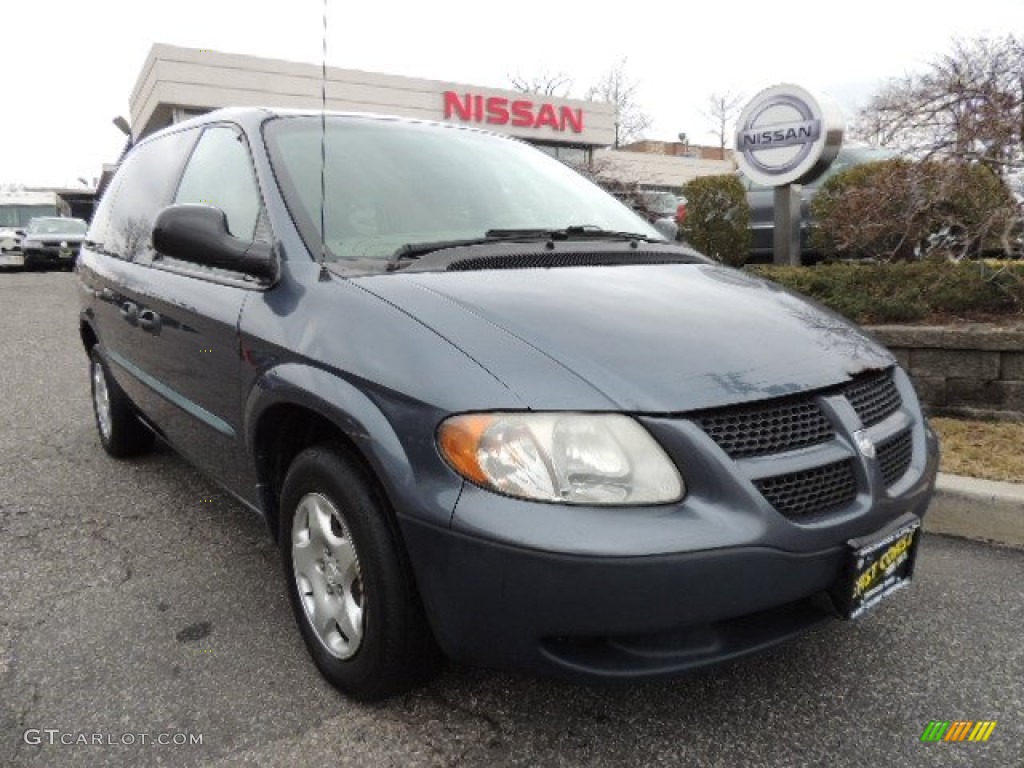 Steel Blue Pearl Dodge Caravan