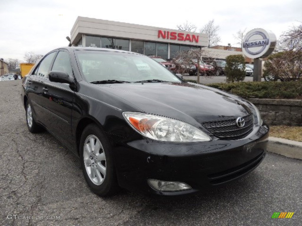 2003 Camry XLE V6 - Black / Taupe photo #1