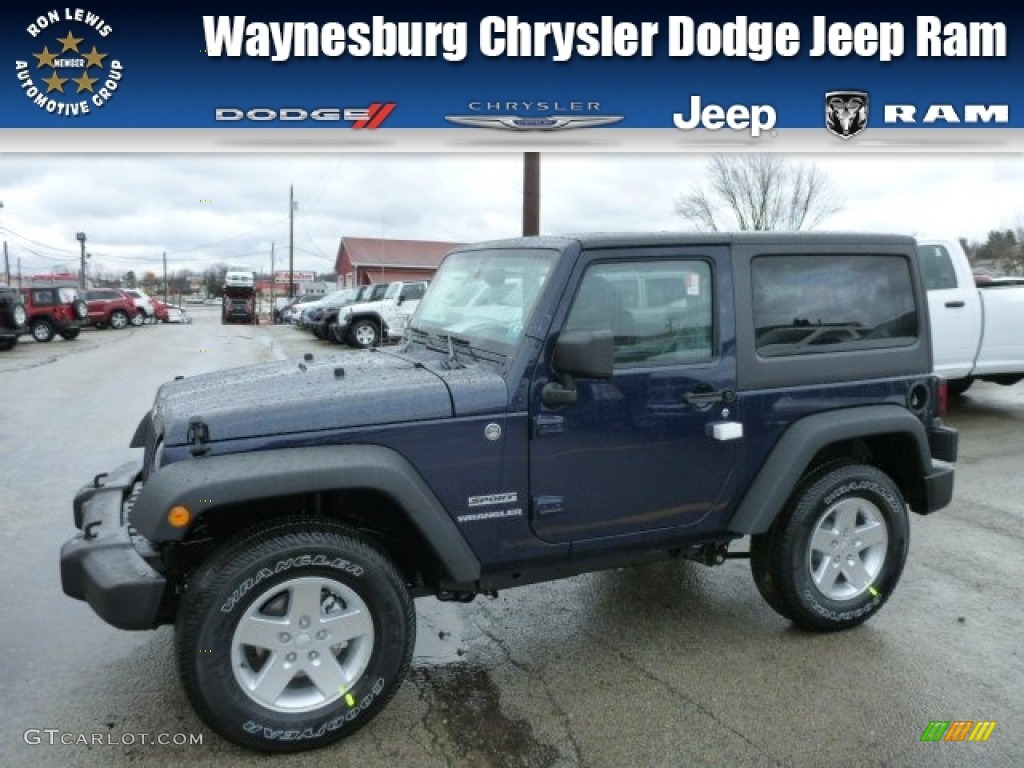 2013 Wrangler Sport 4x4 - True Blue Pearl / Black photo #1