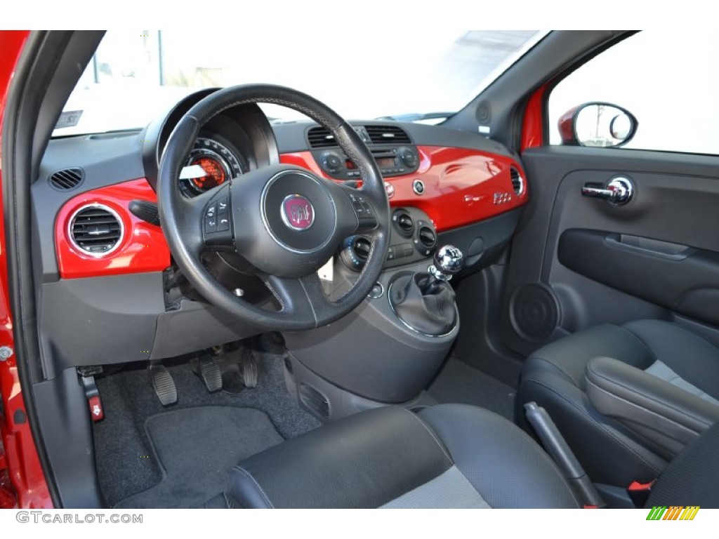 Sport Tessuto Nero/Nero (Black/Black) Interior 2012 Fiat 500 Sport Photo #77755621
