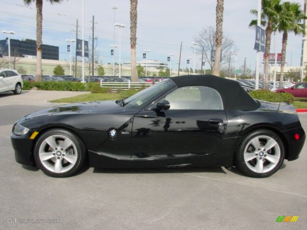 Black Sapphire Metallic 2007 BMW Z4 3.0i Roadster Exterior Photo #77756005