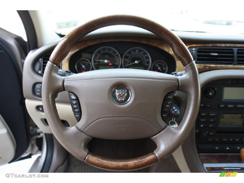 2005 Jaguar S-Type 4.2 Barley Steering Wheel Photo #77756784