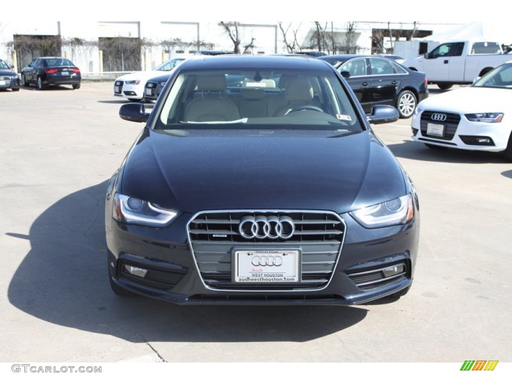 2013 A4 2.0T quattro Sedan - Moonlight Blue Metallic / Velvet Beige/Moor Brown photo #2