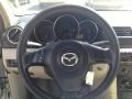 2005 Mazda MAZDA3 Beige Interior Steering Wheel Photo