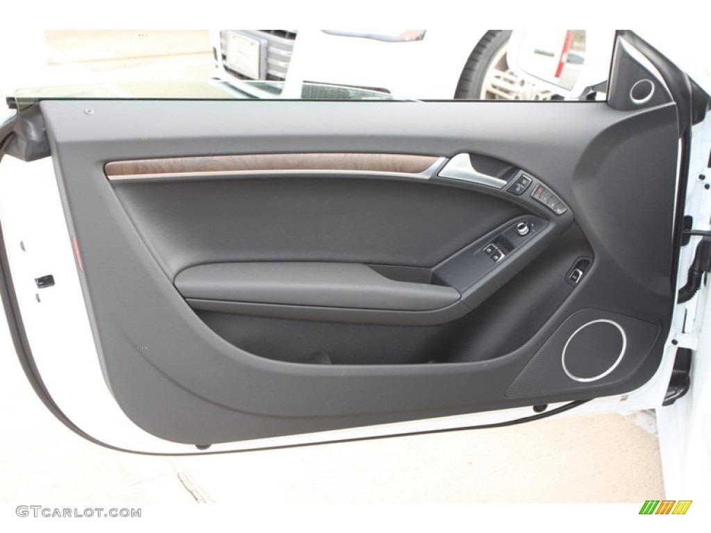 2013 Audi A5 2.0T quattro Coupe Black Door Panel Photo #77758151