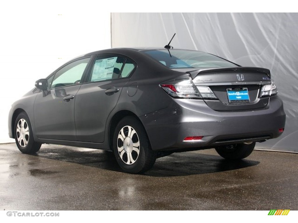 2013 Civic Hybrid Sedan - Polished Metal Metallic / Gray photo #2