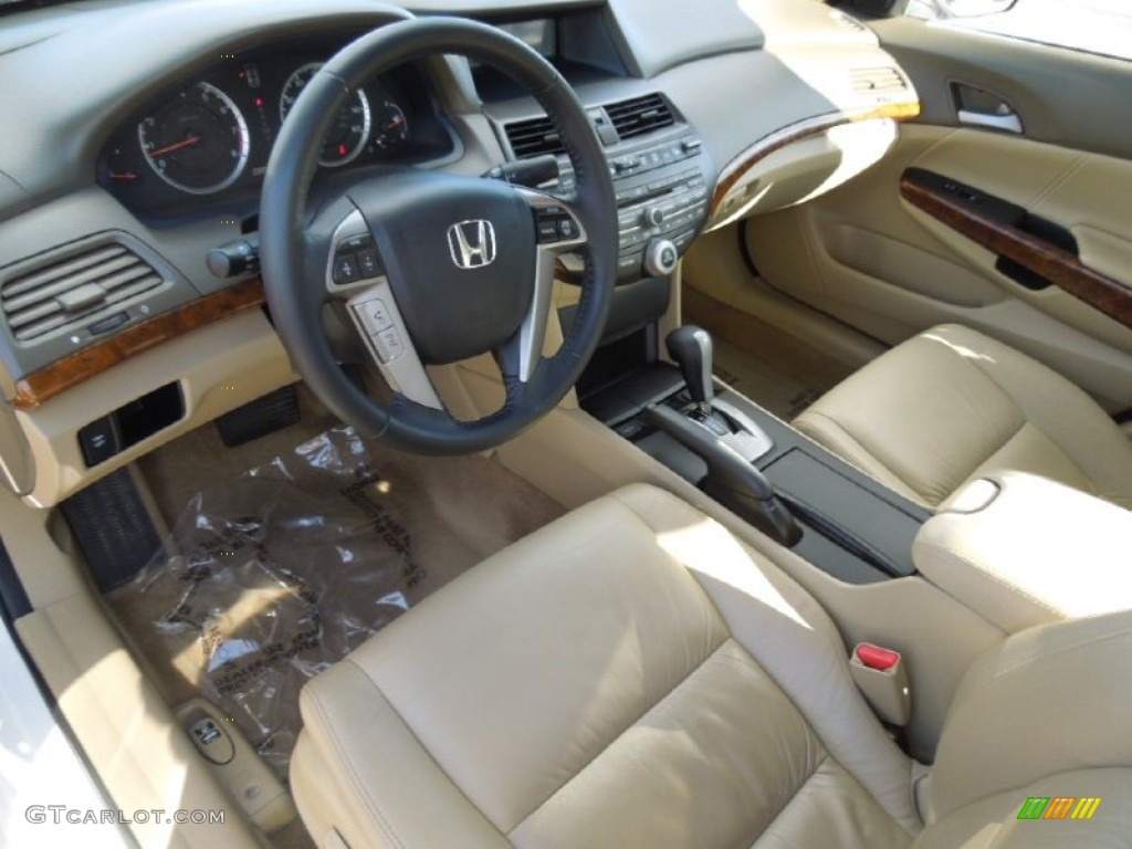 Ivory Interior 2010 Honda Accord EX-L V6 Sedan Photo #77759556