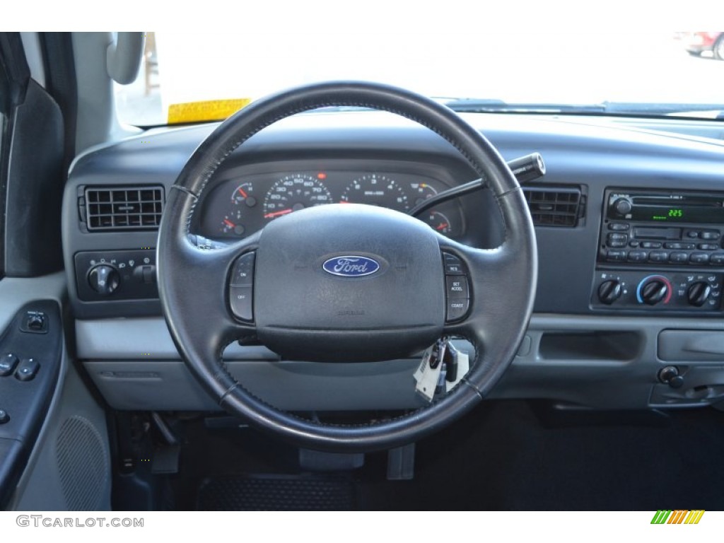2004 Ford F250 Super Duty XLT SuperCab Medium Flint Steering Wheel Photo #77760089