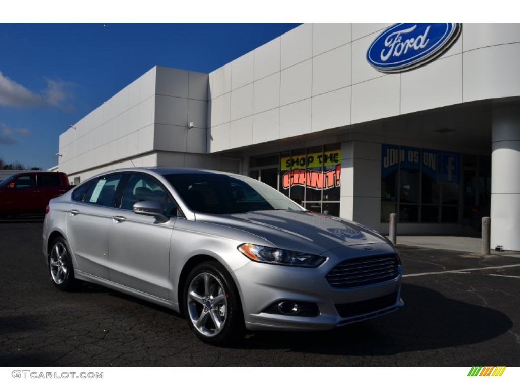 2013 Fusion SE 1.6 EcoBoost - Ingot Silver Metallic / SE Appearance Package Charcoal Black/Red Stitching photo #1