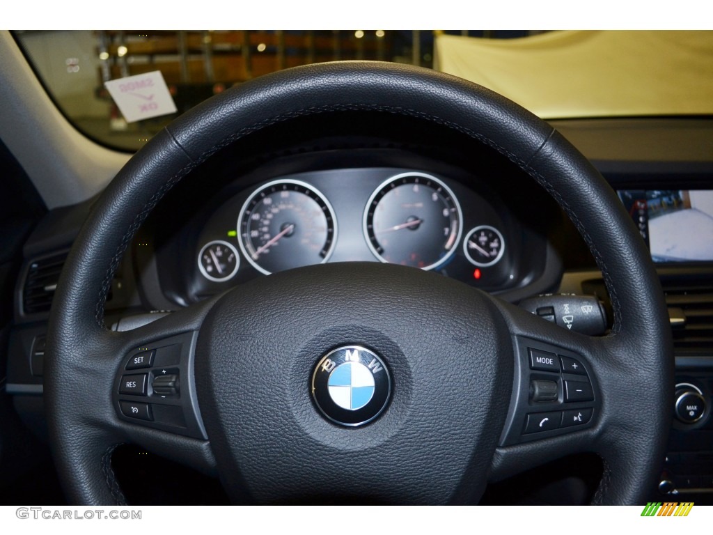 2011 BMW X3 xDrive 28i Black Steering Wheel Photo #77760217