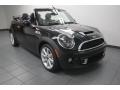 2013 Midnight Black Metallic Mini Cooper S Convertible Highgate Package  photo #1