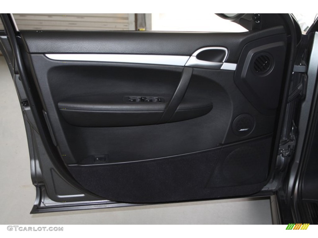 2008 Porsche Cayenne GTS Black w/ Alcantara Seat Inlay Door Panel Photo #77763359