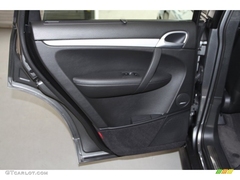 2008 Porsche Cayenne GTS Black w/ Alcantara Seat Inlay Door Panel Photo #77763470