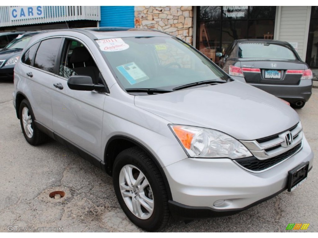 2011 CR-V EX 4WD - Alabaster Silver Metallic / Gray photo #3