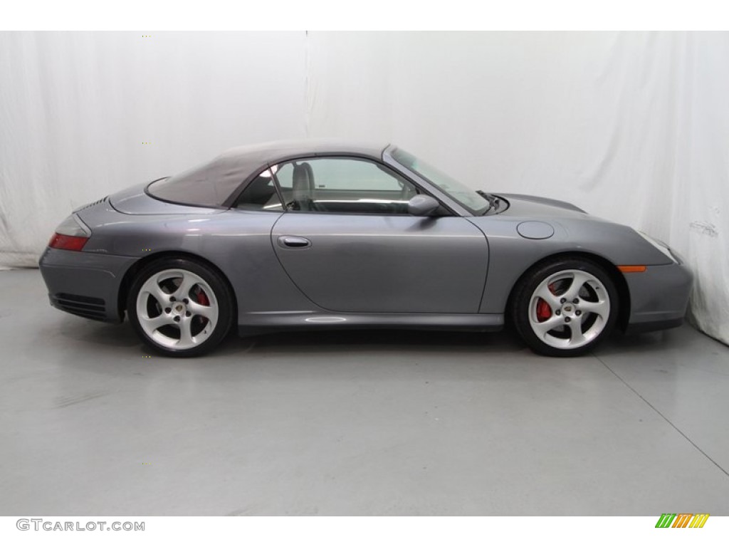 Seal Grey Metallic 2004 Porsche 911 Carrera 4S Cabriolet Exterior Photo #77764342