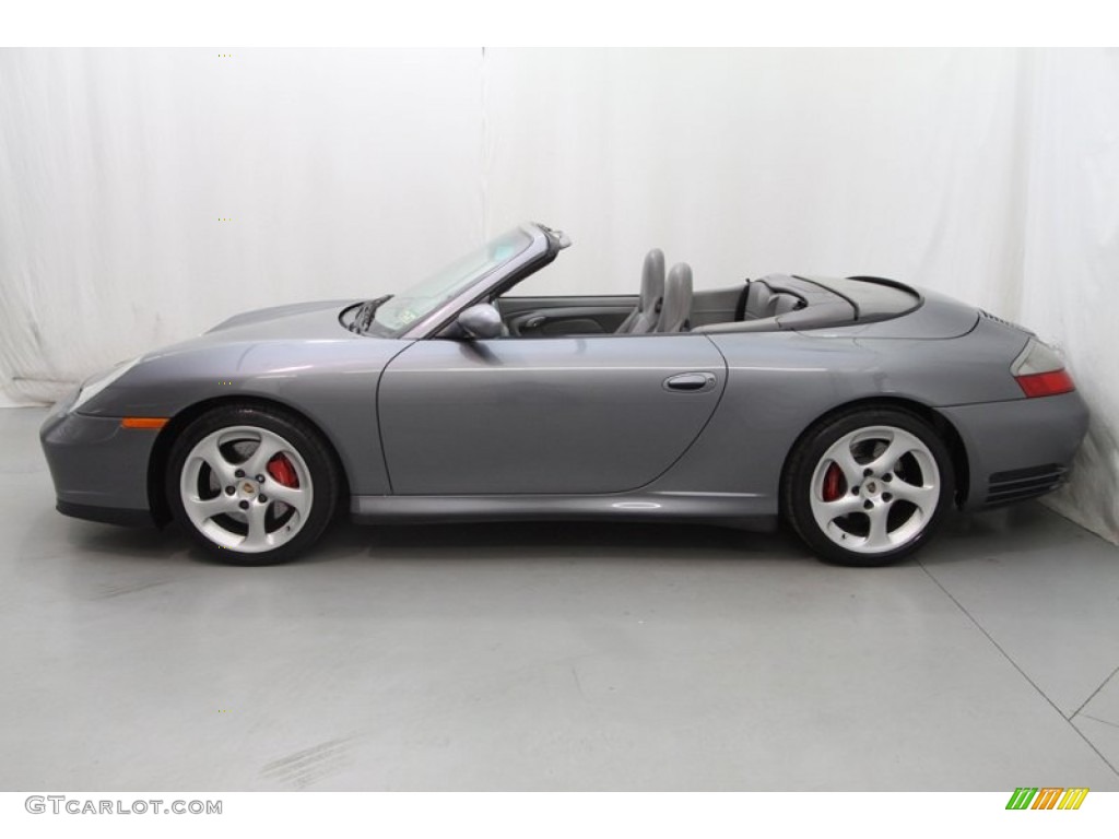 Seal Grey Metallic 2004 Porsche 911 Carrera 4S Cabriolet Exterior Photo #77764502