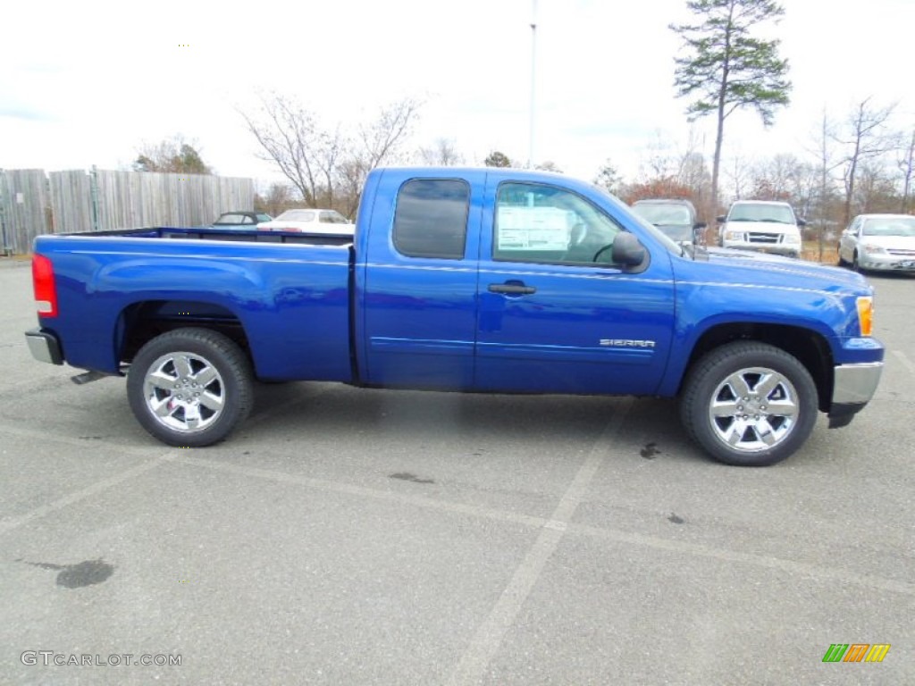 Heritage Blue Metallic 2013 GMC Sierra 1500 SLE Extended Cab Exterior Photo #77765146