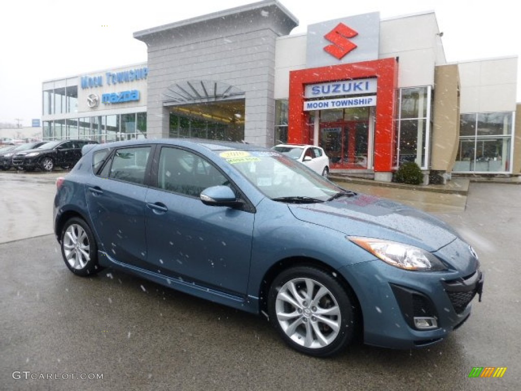 2010 MAZDA3 s Sport 5 Door - Gunmetal Blue Mica / Black photo #1