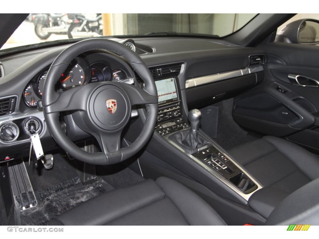 Black Interior 2013 Porsche 911 Carrera Cabriolet Photo #77765621