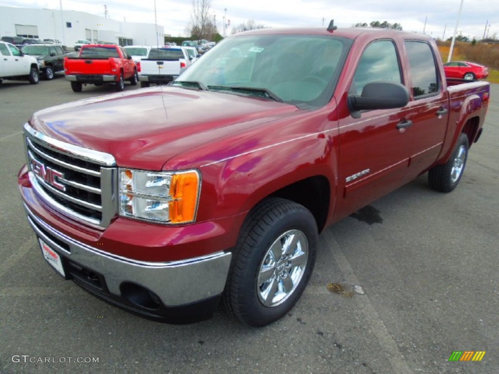 2013 Sierra 1500 SLE Crew Cab - Sonoma Red Metallic / Ebony photo #1