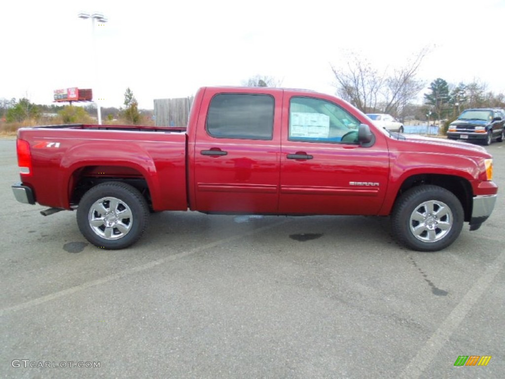 2013 Sierra 1500 SLE Crew Cab - Sonoma Red Metallic / Ebony photo #3