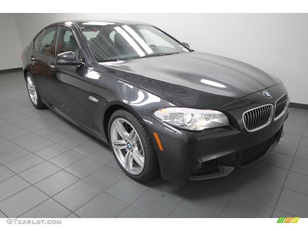 2013 5 Series 535i Sedan - Dark Graphite Metallic II / Black photo #1