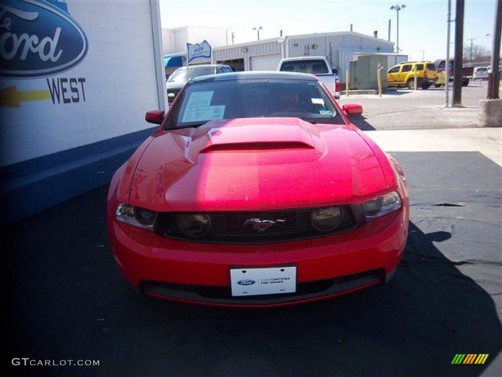 2011 Mustang GT Premium Coupe - Race Red / Brick Red/Cashmere photo #2
