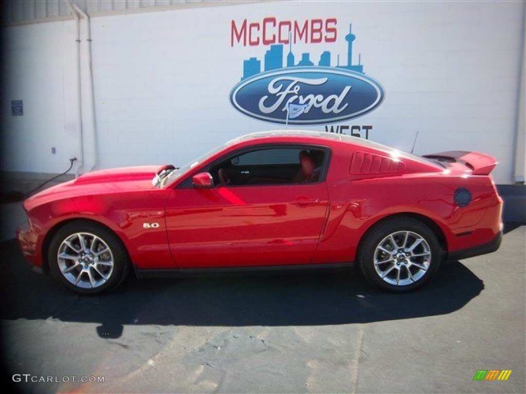 2011 Mustang GT Premium Coupe - Race Red / Brick Red/Cashmere photo #10