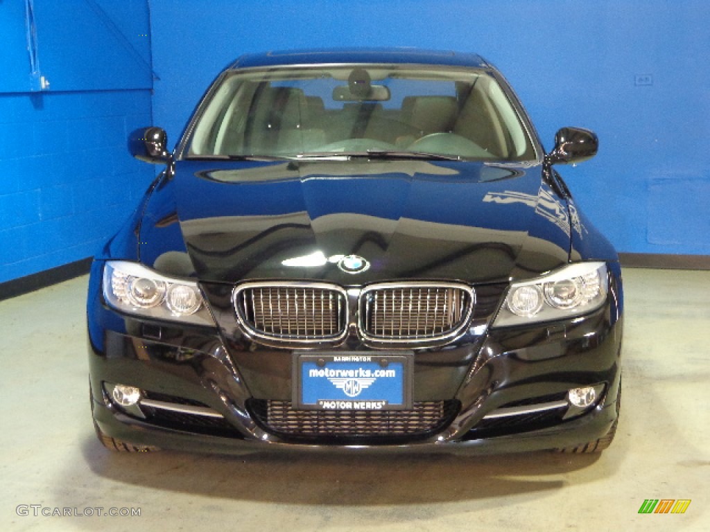 2011 3 Series 335i xDrive Sedan - Jet Black / Black Dakota Leather photo #2