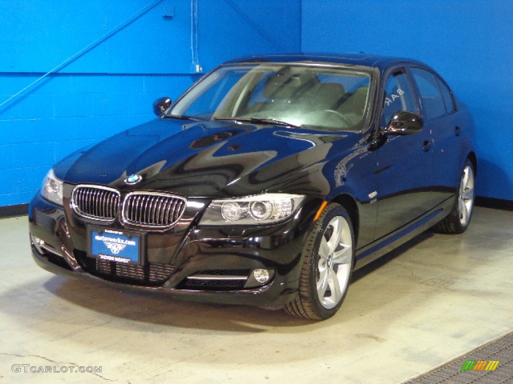 2011 3 Series 335i xDrive Sedan - Jet Black / Black Dakota Leather photo #3