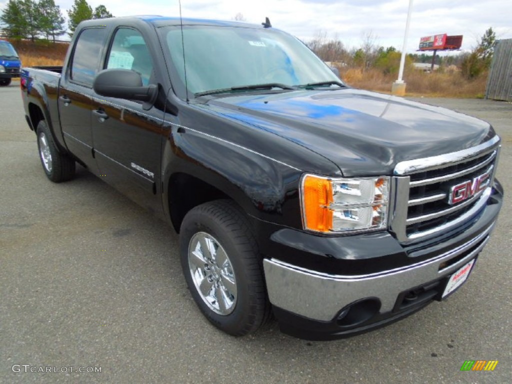 2013 Sierra 1500 SLE Crew Cab 4x4 - Onyx Black / Ebony photo #2