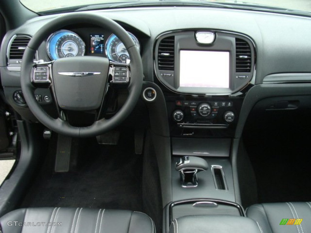 2012 Chrysler 300 S V6 AWD Black Dashboard Photo #77770472