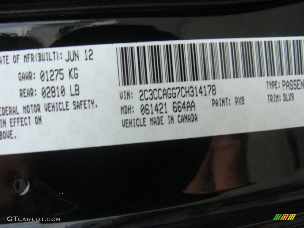 2012 300 Color Code PX8 for Gloss Black Photo #77770781