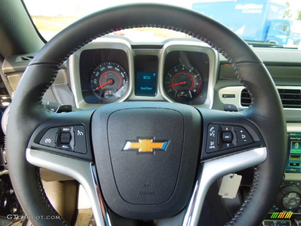 2013 Chevrolet Camaro LT/RS Coupe Black Steering Wheel Photo #77771685
