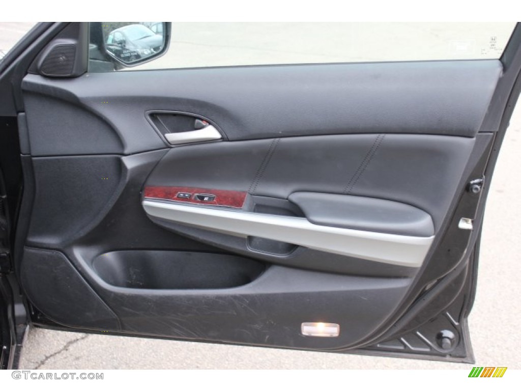 2010 Honda Accord EX-L V6 Sedan Black Door Panel Photo #77772358