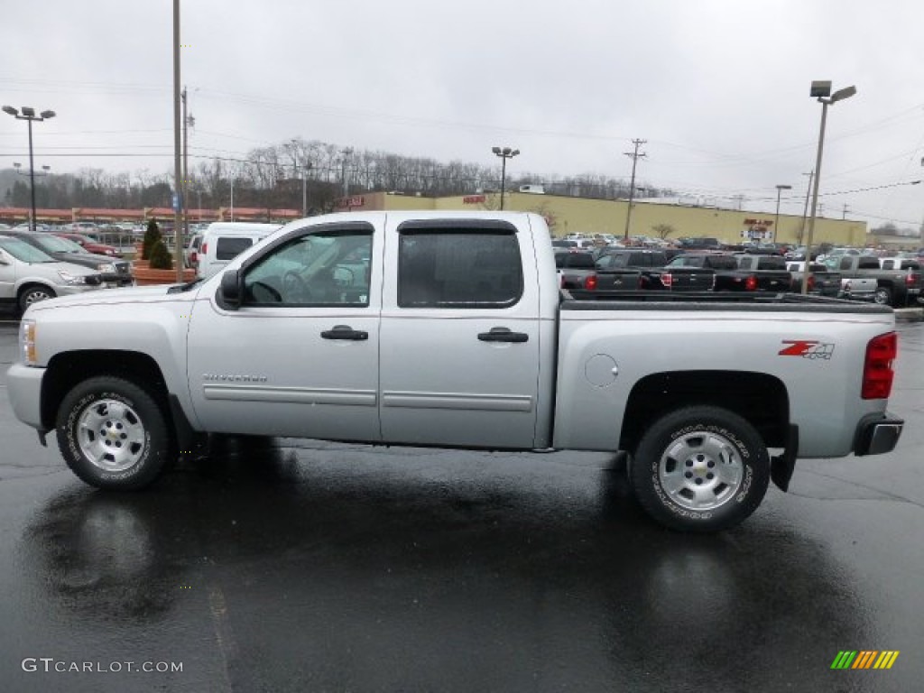 Sheer Silver Metallic 2010 Chevrolet Silverado 1500 LT Crew Cab 4x4 Exterior Photo #77772363