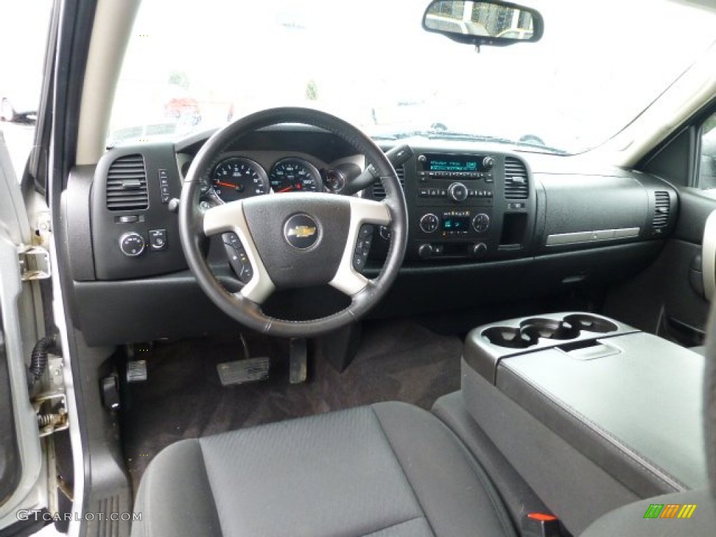 Ebony Interior 2010 Chevrolet Silverado 1500 LT Crew Cab 4x4 Photo #77772490