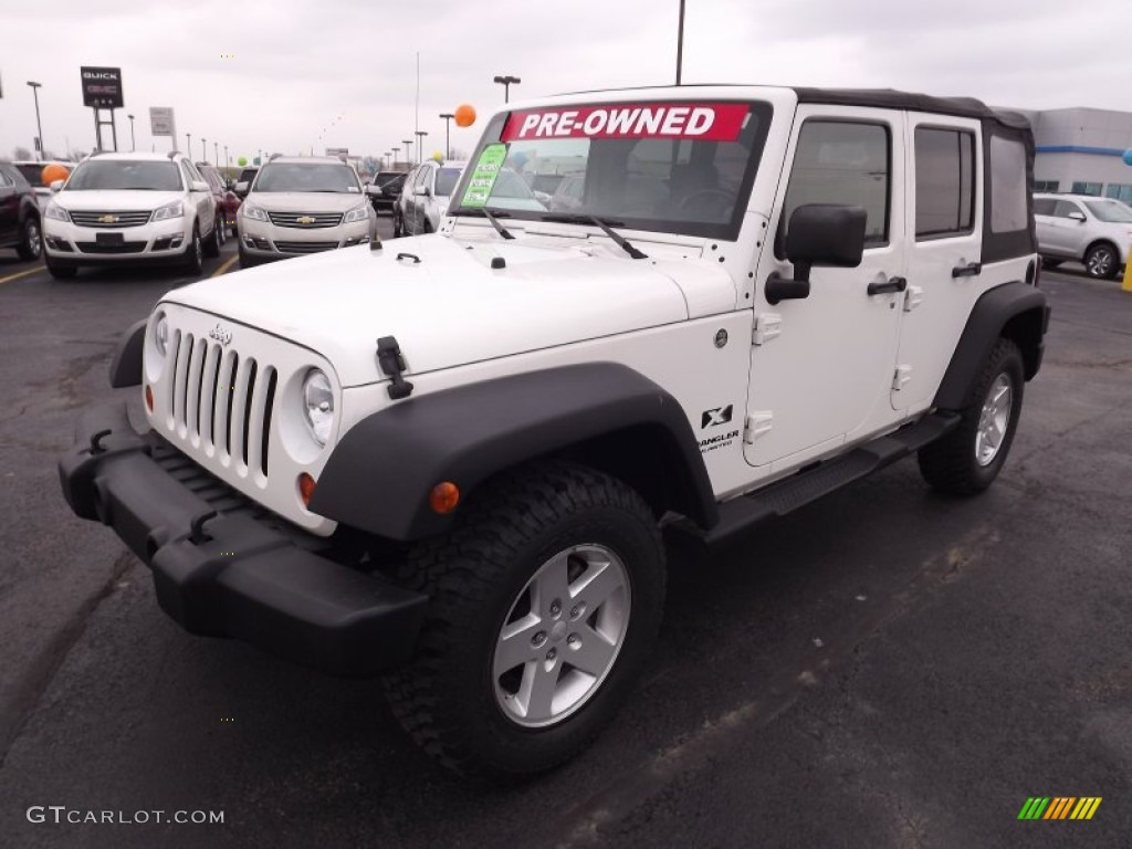 Stone White 2008 Jeep Wrangler Unlimited X 4x4 Exterior Photo #77772579