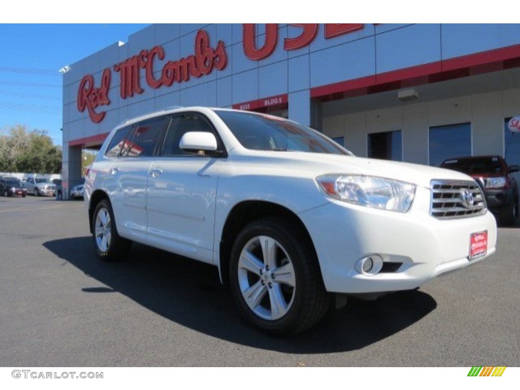 2009 Highlander Limited - Blizzard White Pearl / Sand Beige photo #1