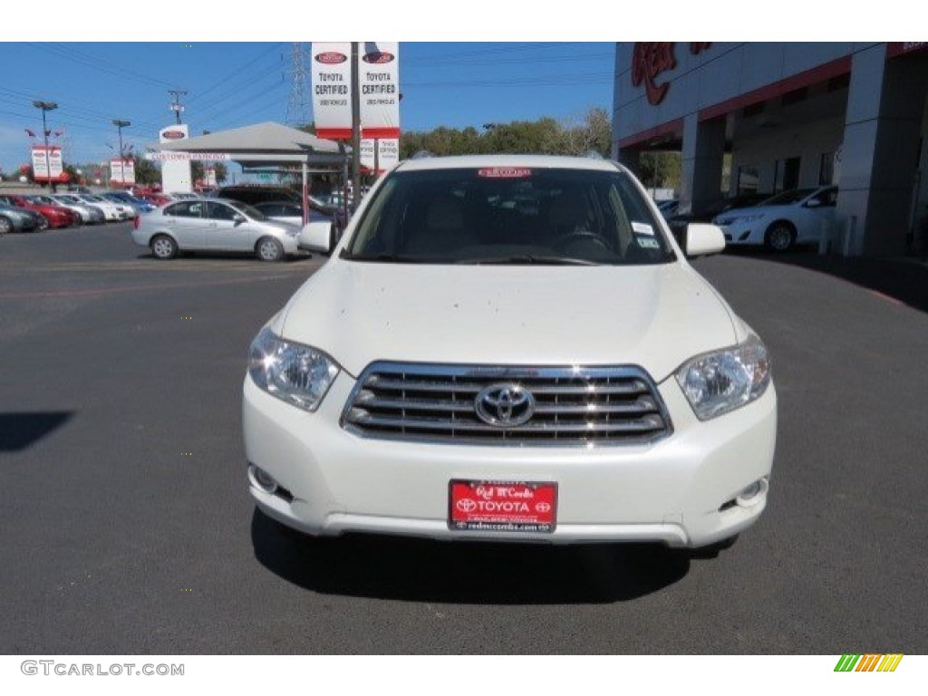 2009 Highlander Limited - Blizzard White Pearl / Sand Beige photo #2