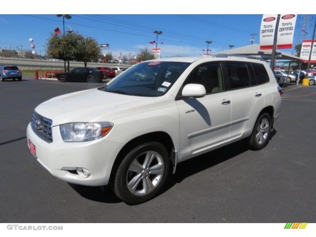 2009 Highlander Limited - Blizzard White Pearl / Sand Beige photo #3
