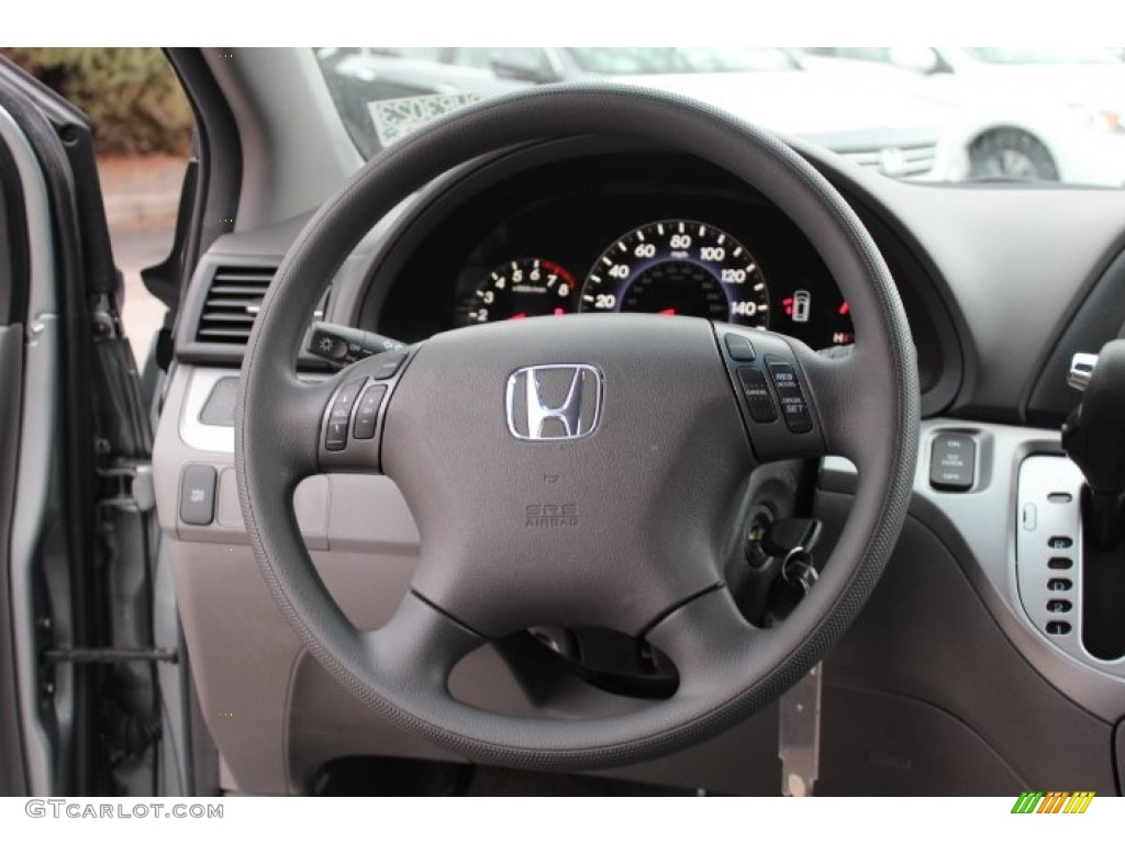 2010 Honda Odyssey EX Gray Steering Wheel Photo #77773184