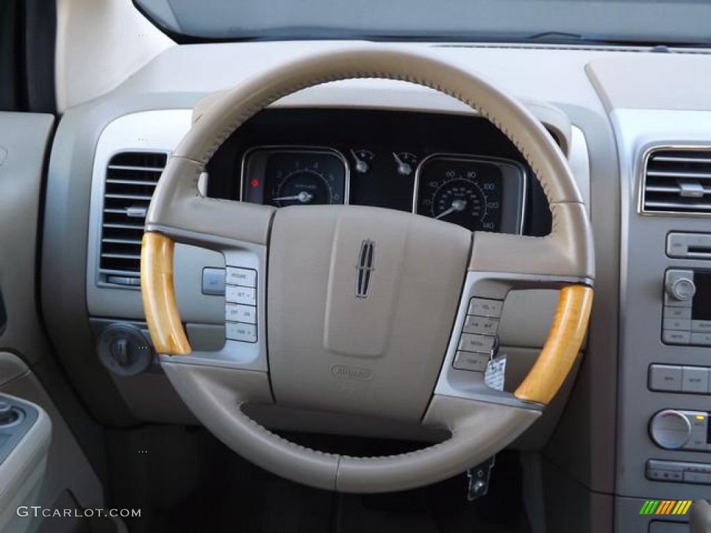 2007 Lincoln MKX AWD Medium Camel Steering Wheel Photo #77774242